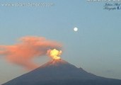 Blue Moon Shines Over Eruptions From the Popocatépetl Volcano