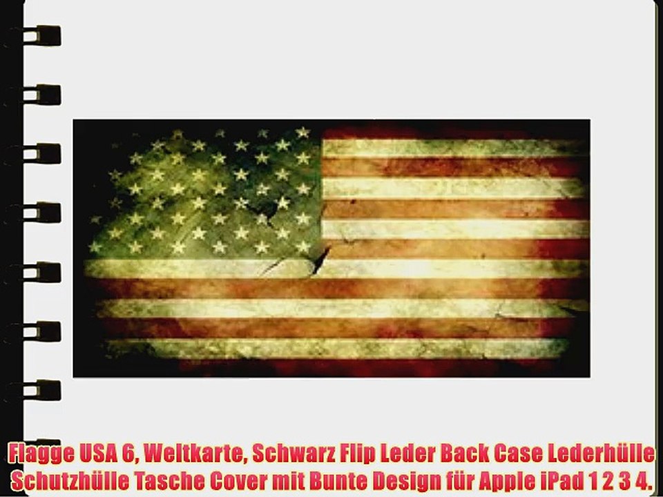 Flagge USA 6 Weltkarte Schwarz Flip Leder Back Case Lederh?lle Schutzh?lle Tasche Cover mit