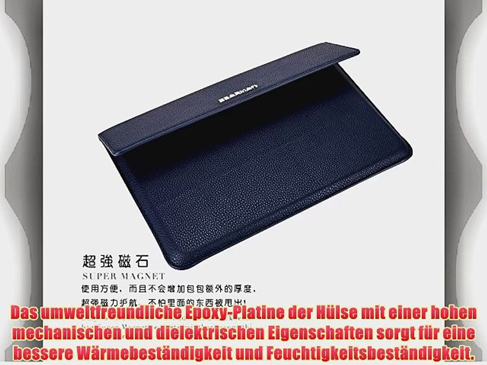 Gearmax? Ultrad?nnen Umschlag Litchi Emboss PU-Leder Laptop H?lle Sleeve Tasche for MacBook