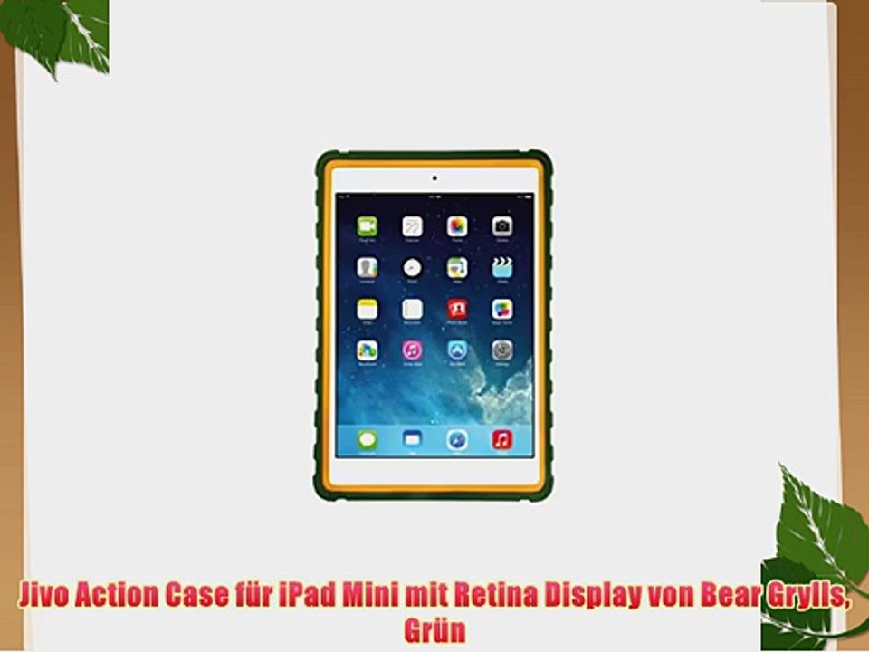 Jivo Action Case f?r iPad Mini mit Retina Display von Bear Grylls Gr?n