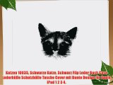 Katzen 10035 Schwarze Katze Schwarz Flip Leder Back Case Lederh?lle Schutzh?lle Tasche Cover