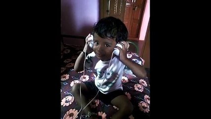 whatsapp funny videos 2016 2015 _ baby wearing ear-phone_ singing & dancing _ wh