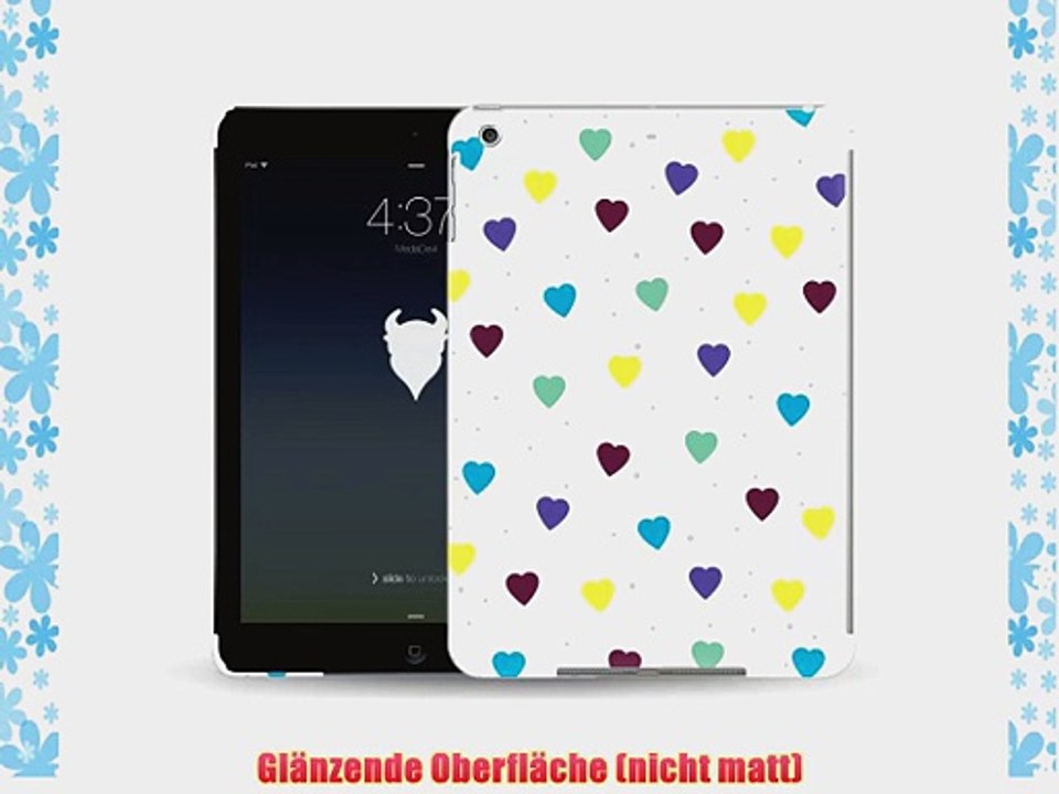 MediaDevil Grafikcase Apple iPad Air H?lle: Ultra Slim Edition - Multicolour Hearts (Gl?nzend)