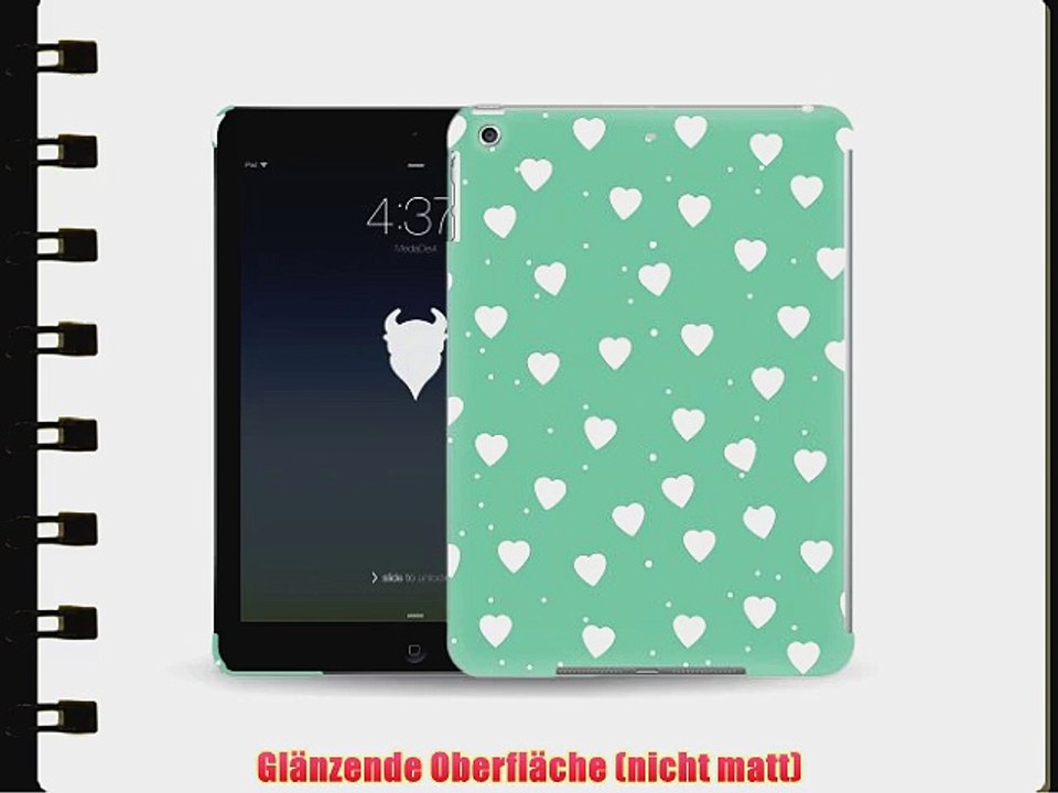 MediaDevil Grafikcase Apple iPad Air H?lle: Ultra Slim Edition - Peppermint Hearts (Gl?nzend)