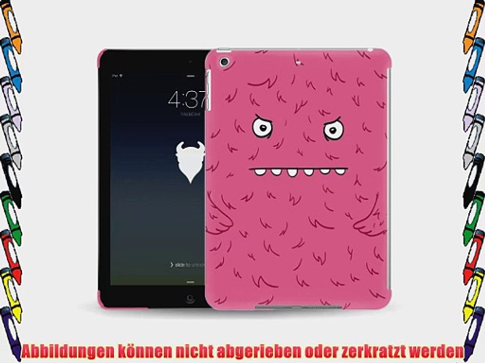 MediaDevil Grafikcase Apple iPad Air H?lle: Ultra Slim Edition - Pink Monster (Gl?nzend)