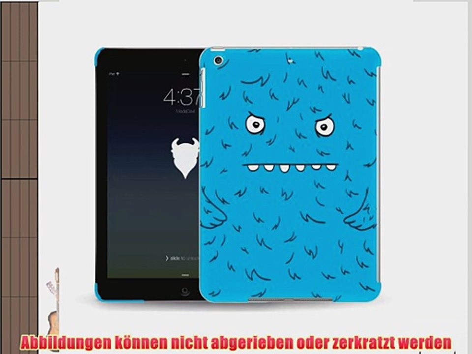 MediaDevil Grafikcase Apple iPad Air H?lle: Ultra Slim Edition - Blue Monster (Gl?nzend)