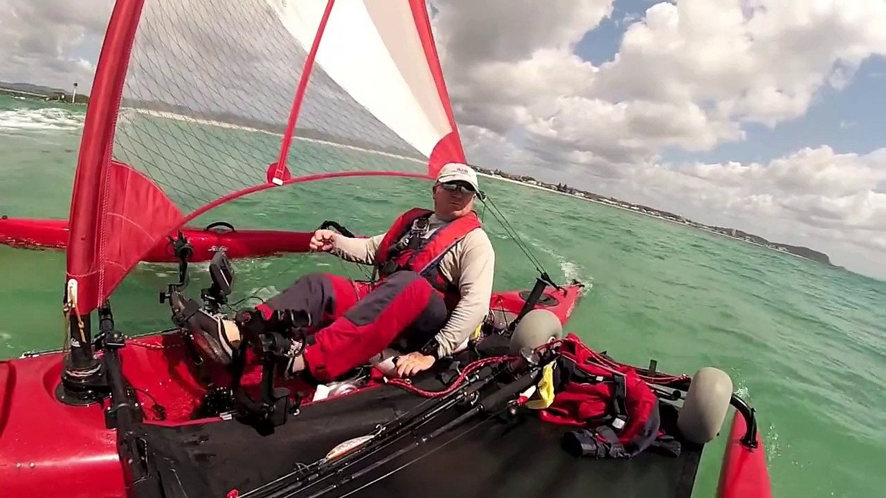 Hobie Adventure Island Surfing, Wiping Out and Capsizing