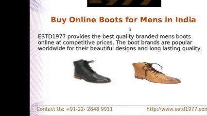 Buy Online Boots for Mens in India