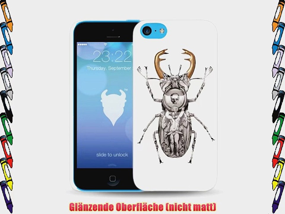 MediaDevil Grafikcase Apple iPhone 5C H?lle: Ultra Slim Edition - Stag Beetle von Magnus Gjoen