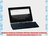 Navitech schwarzes Schlankes Wireless Bluetooth 3.0 Android Keyboard f?r das Samsung Galaxy