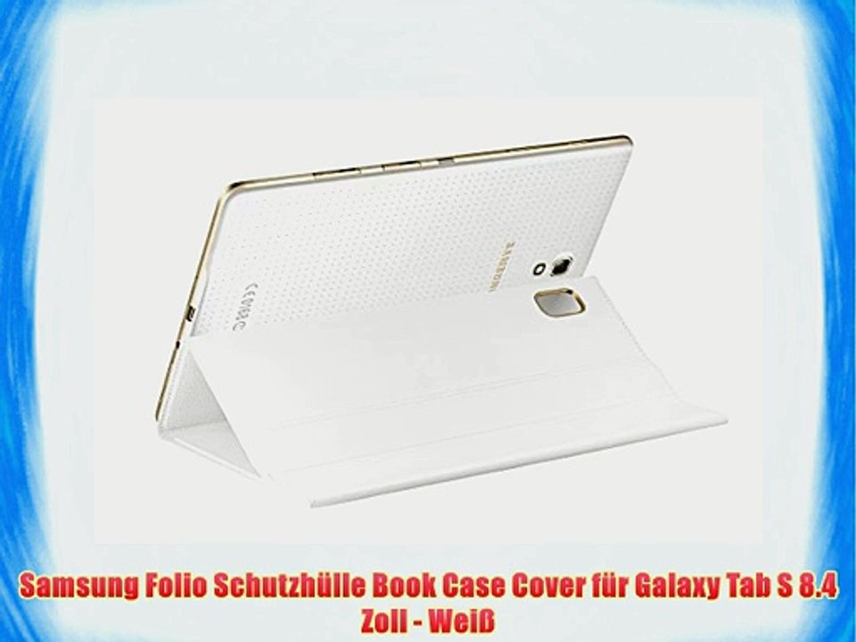 Samsung Folio Schutzh?lle Book Case Cover f?r Galaxy Tab S 8.4 Zoll - Wei?