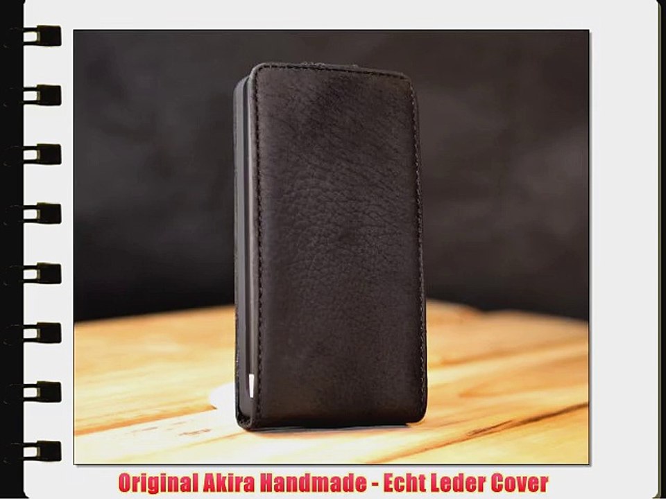 Original Akira Hand Made Echt Leder HTC 8X Cover Handgemacht Case Schutzh?lle Etui Flip Wallet