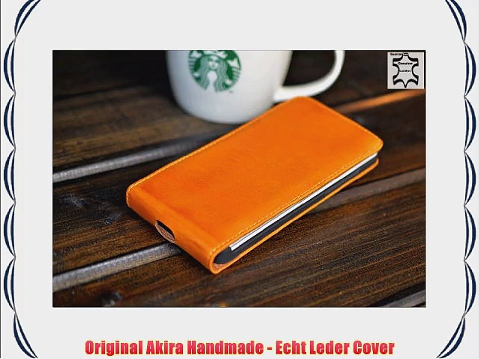 Original Akira Hand Made Echt Leder HTC Desire 600 Cover Handgemacht Case Schutzh?lle Etui