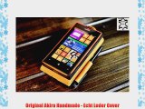 Original Akira Hand Made Echt Leder Nokia Lumia 525 Cover Handgemacht Case Schutzh?lle Etui