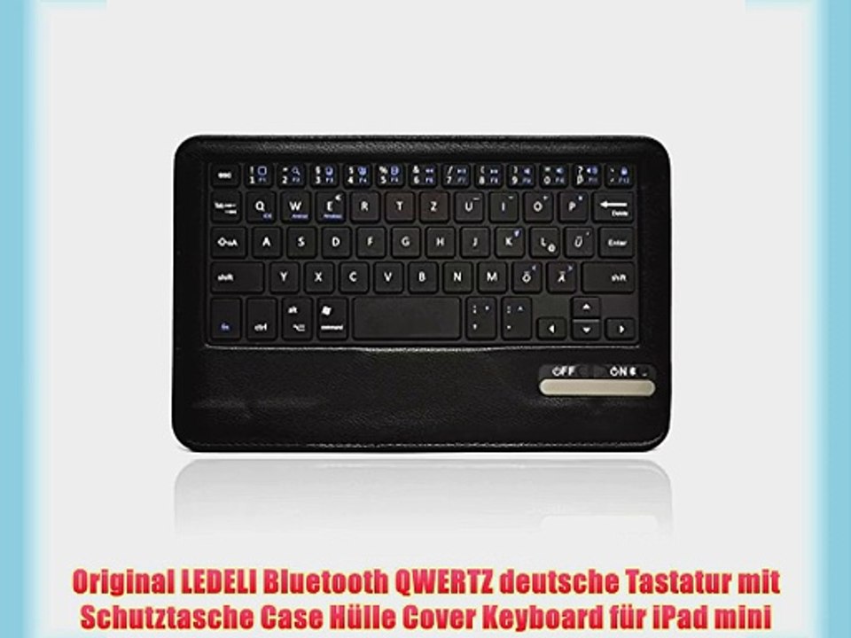 Original LEDELI Bluetooth QWERTZ deutsche Tastatur mit Schutztasche Case H?lle Cover Keyboard