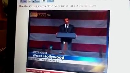 Heckler Calls President Obama "The Anti-Christ" ....
