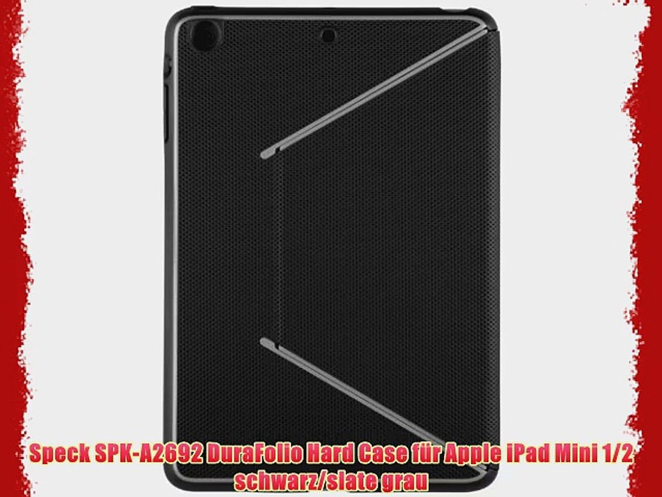 Speck SPK-A2692 DuraFolio Hard Case?f?r Apple iPad Mini 1/2 schwarz/slate grau