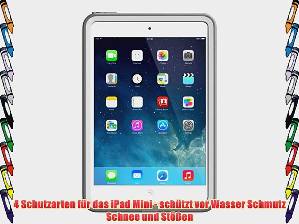 LifeProof fre wasserdichte Schutzh?lle f?r Apple iPad Mini Retina wei?/grau