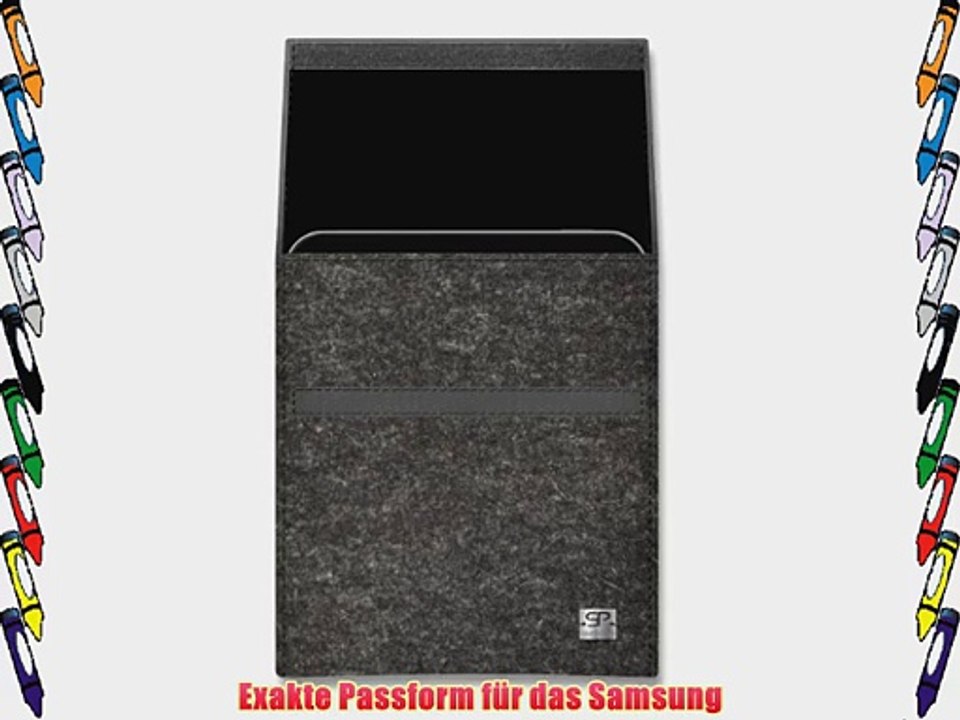 SIMON PIKE Case H?lle Atlanta V anthrazit f?r Samsung Galaxy Note 8.0 aus Filz