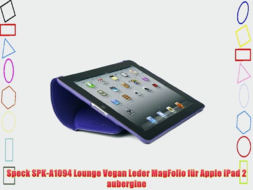 Speck SPK-A1094 Lounge Vegan Leder MagFolio f?r Apple iPad 2 aubergine
