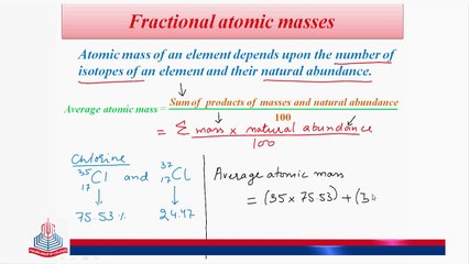 Fractional atomic masses, Empirical & molecular Formulas and Combustion Analysis