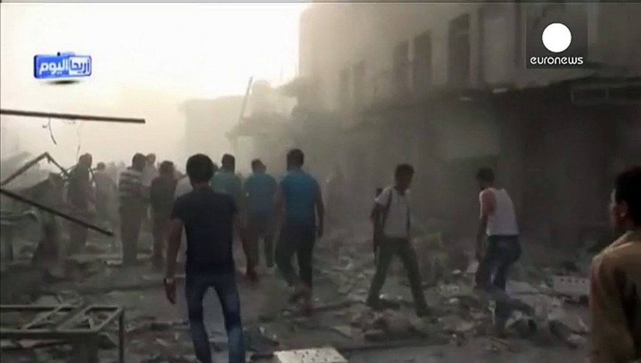 Сирия. Военный самолет рухнул на жилой квартал города Эриха