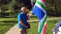 Vrijstaat Noord: Wiebe hijst de Groninger vlag in Middelstum - RTV Noord