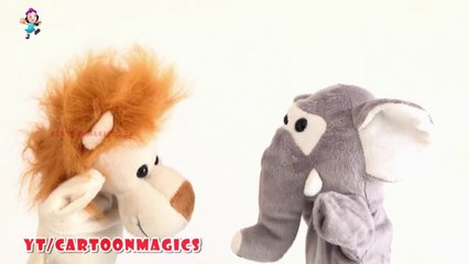 Jack and Jill ✿✿ Funny Lion and Elephant puppets ✿✿ children rhymes