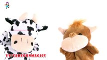 Johny Johny Yes Papa - Funny Cattle cow & Hippopotamus puppets children rhymes Learning English Kids Songs