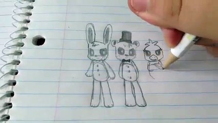 [FNAF]Chica,Foxy and Golden Freddy drawing!
