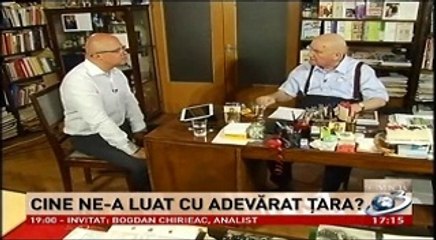 Dinu C Giurescu in dialog cu Adrian Ursu: REGIMUL NOU ARE ACEIASI PATRONI CU CEL VECHI. NE CAUTAM MEREU STAPAN, ASTEPTAM INDICATII
