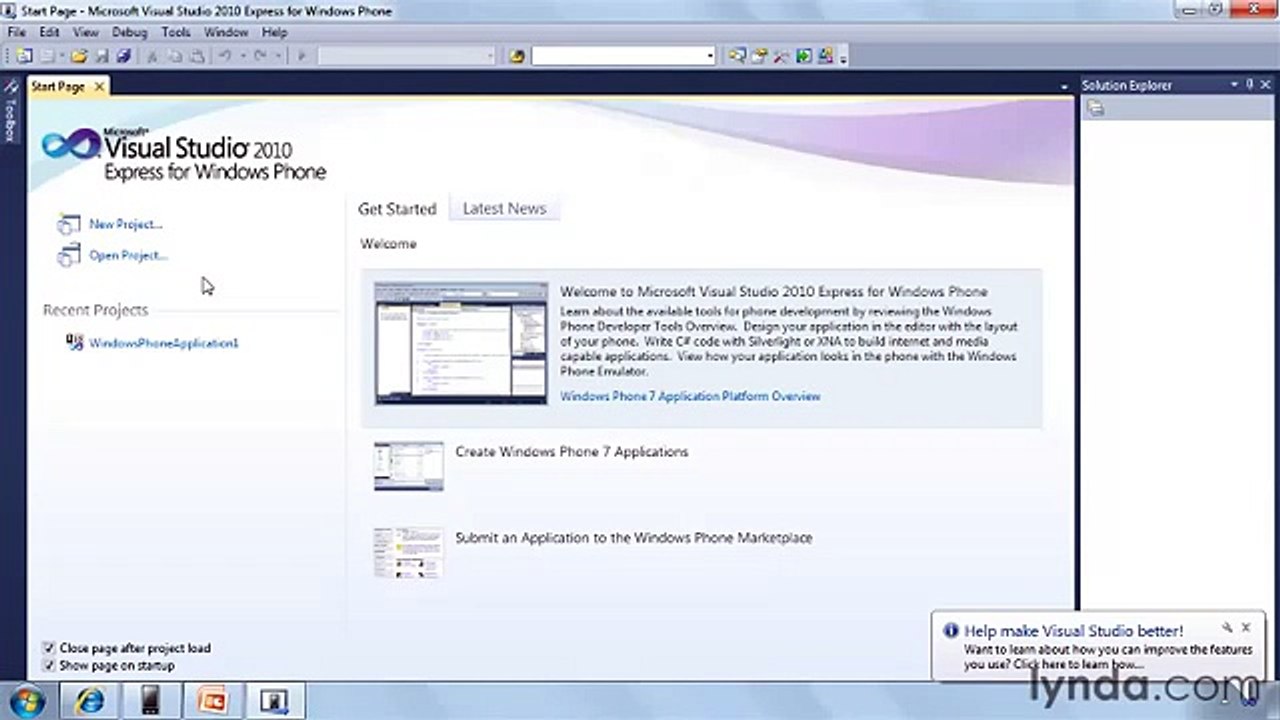 Windows Phone SDK - 6/16 Creating a simple app (with Visual Studio)