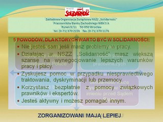 Bank Zachodni WBK Solidarność - prezentacja ogólna