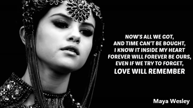 Selena Gomez - Love will remember (Lyrics)