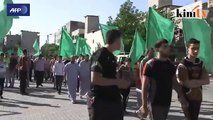 Hamas supporters protest against Palestinian Authority