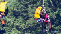 Shell Oil ship passes under Portland bridge after dangling protesters come down