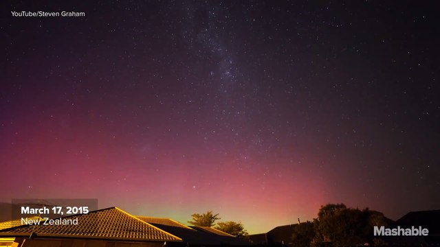 Aurora displays from all over the world, in under a minute