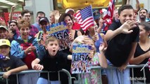 Epic slow motion fan reactions at the USWNT's ticker tape parade