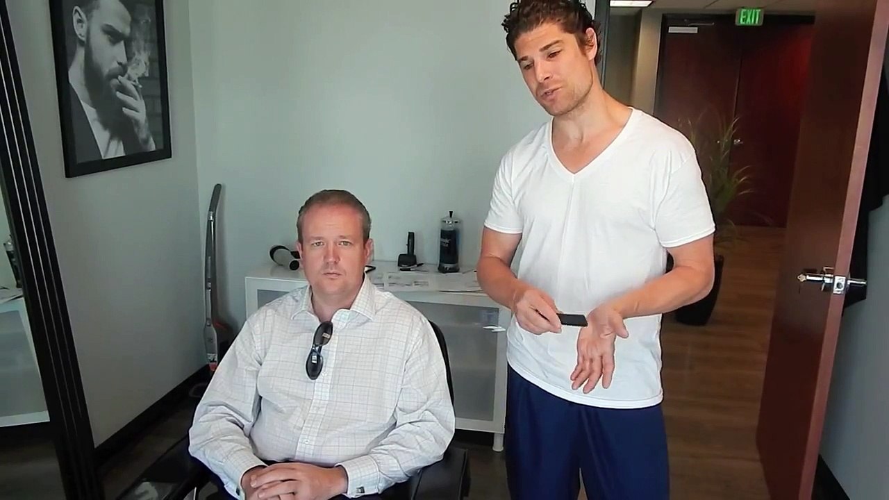 7 Week Hair Loss Surgery Post-Op Check-Up - Natural Hair Transplant - Miami, Florida (Andrew)