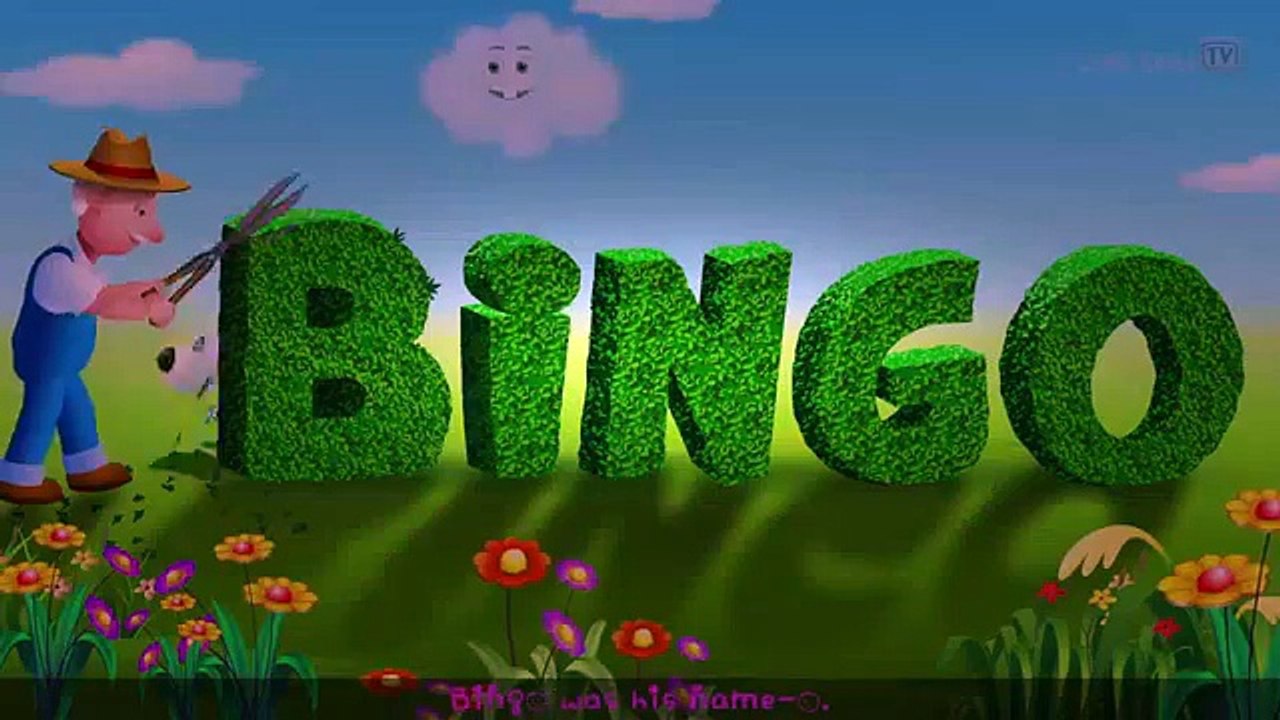 BINGO Dog Song - Nursery Rhyme With Lyrics - Cartoon Animation Rhymes & Songs for Children