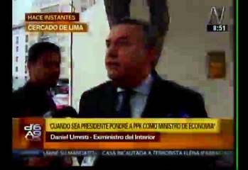 Daniel Urresti ofrecería a PPK el Ministerio de Economía si gana elecciones [Video]