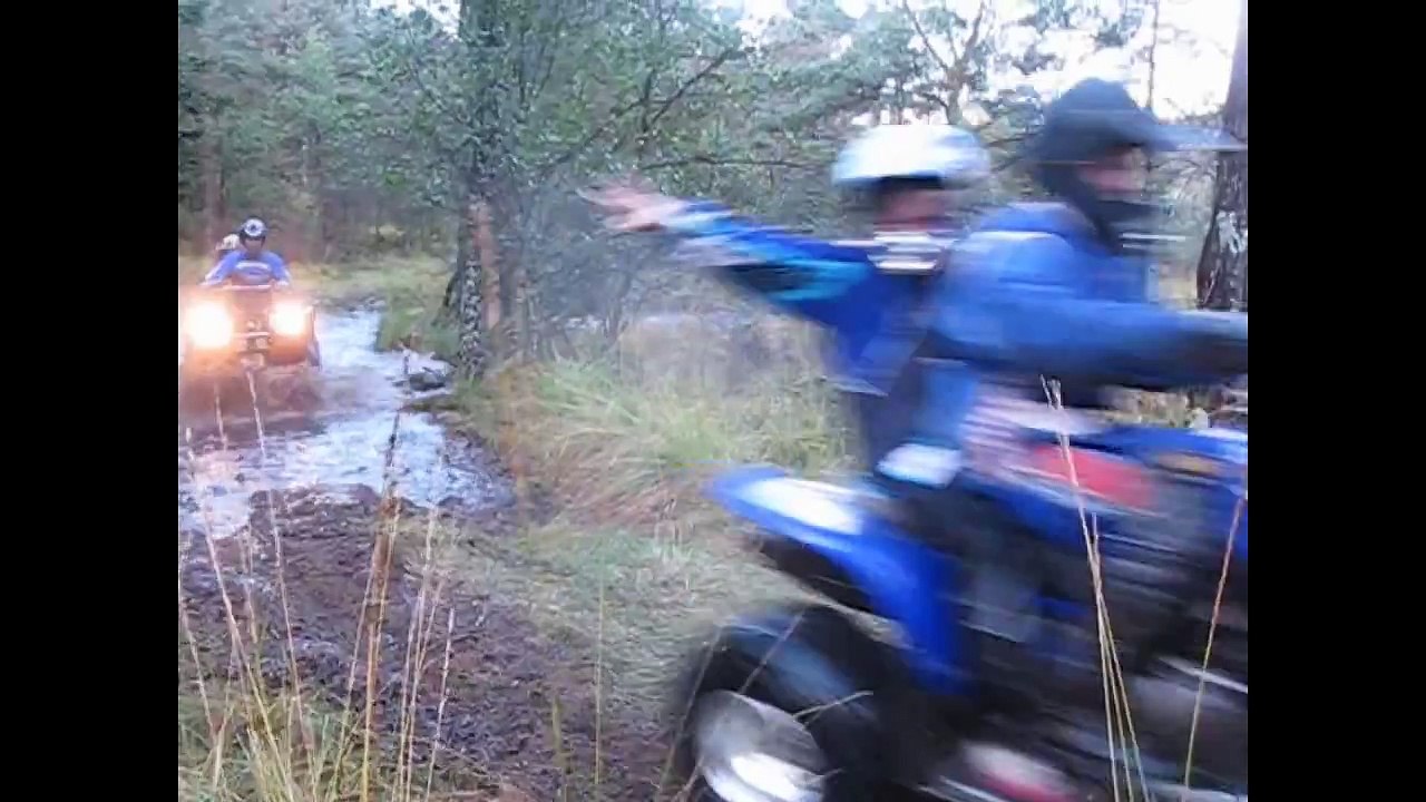 Yamaha Warrior 350 and Yamaha Grizzly 660 river test and mud test