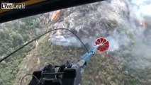 Así es cómo un helicóptero apaga incendios forestales