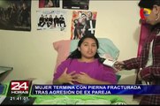 Mujer termina con pierna fracturada tras agresión de expareja