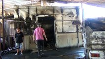 Aversa (CE) - Incendio al mercato ortofrutticolo (28.06.15)