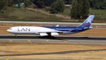 LAN Airlines Airbus A340-313 (CC-CQA) Landing at Santiago coming from Sydney via Auckland