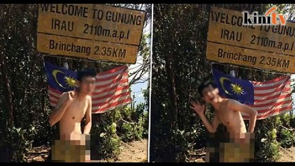 Lelaki bergambar bogel pula di Gunung Irau