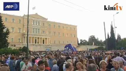 Greece menuju negara bankrap, rakyat berdemo