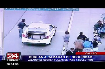 Callao: ‘jaladores’ cubren placas de taxis y burlan cámaras de seguridad
