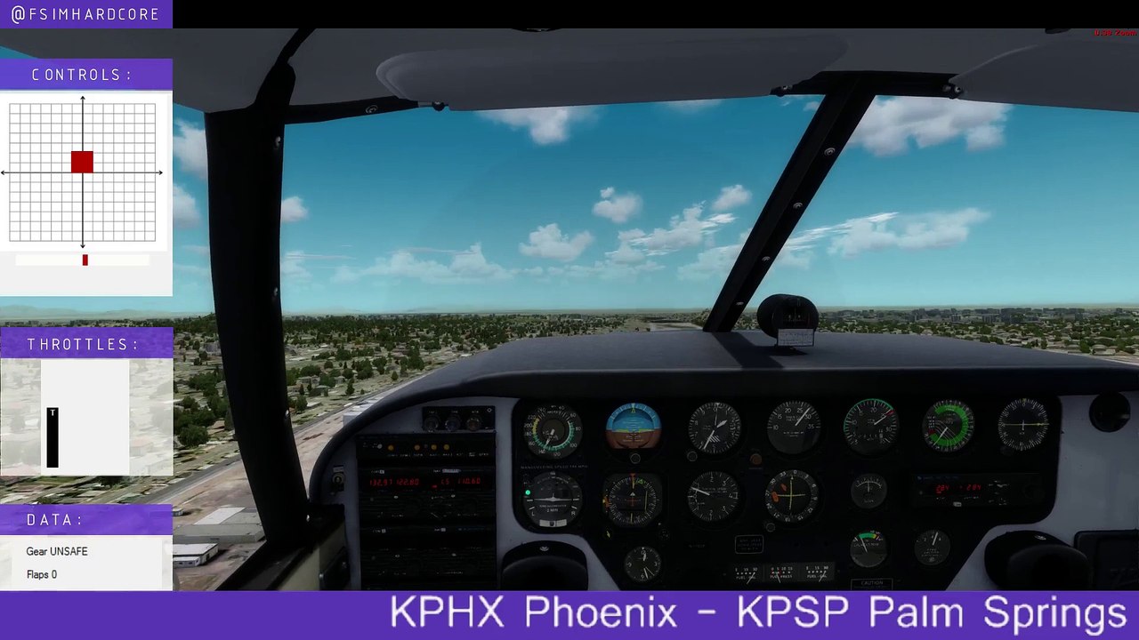 P3D | Piper PA-24 taking off Phoenix Sky Harbor